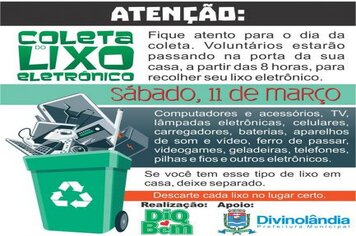 Atenção: Coleta de Lixo Eletrônico em Divinolândia