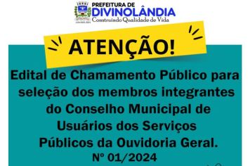 EDITAL DE CHAMAMENTO PÚBLICO nº 01/2024