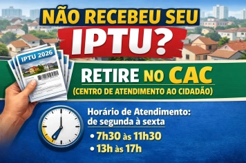 NÃO RECEBEU SEU IPTU 2026? 