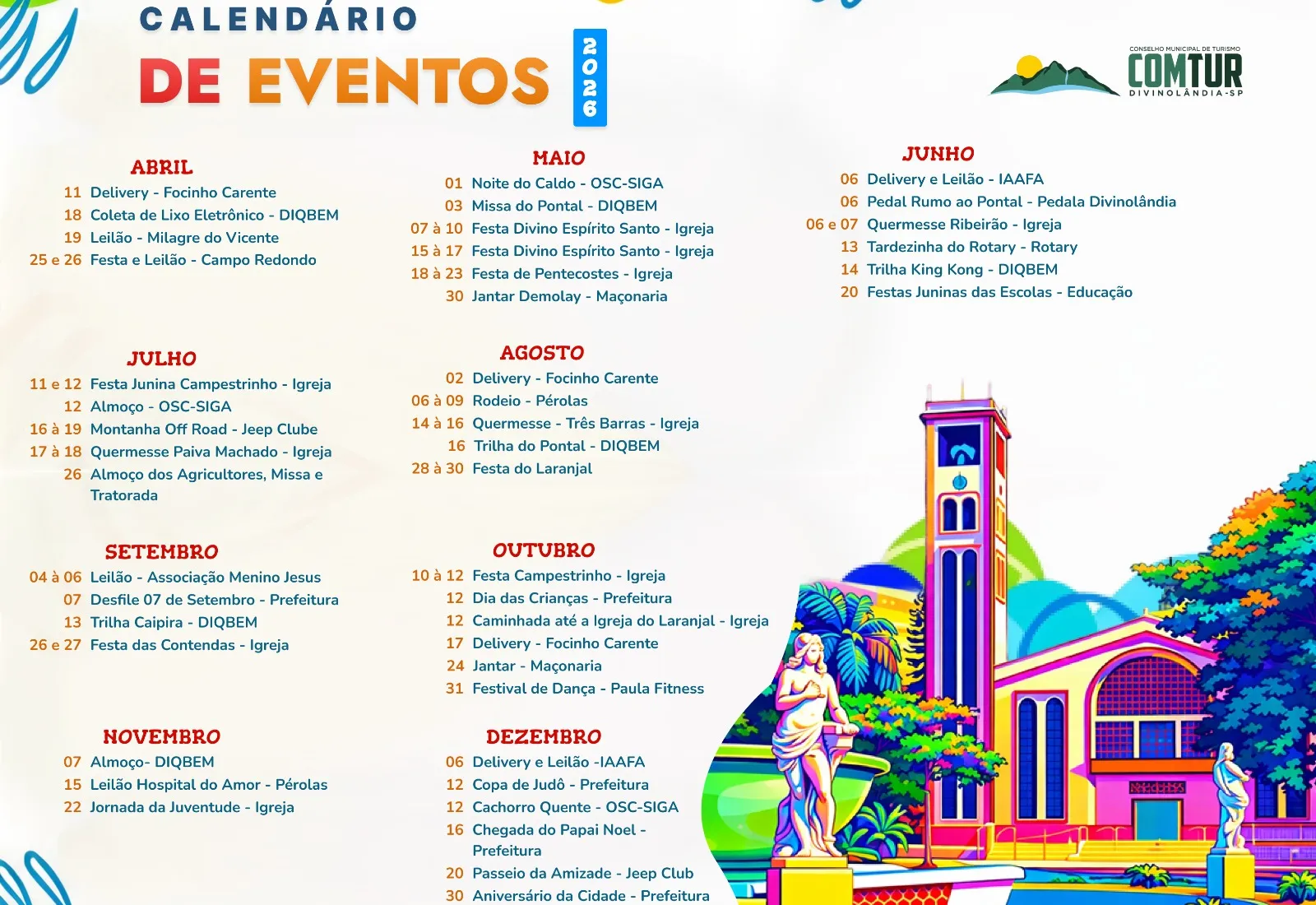 CALENDÁRIO DE EVENTOS 2026