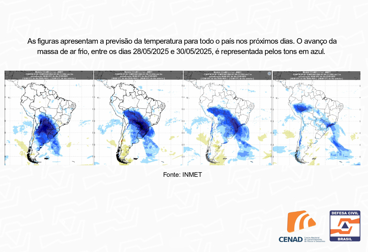 INFORMATIVO DE ALERTA – FRENTE FRIA INTENSA