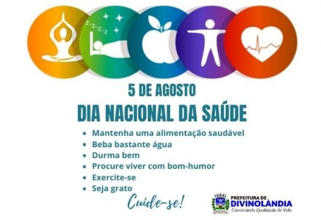 05 DE AGOSTO: DIA NACIONAL DA SAÚDE – Prefeitura Municipal de Santo Augusto