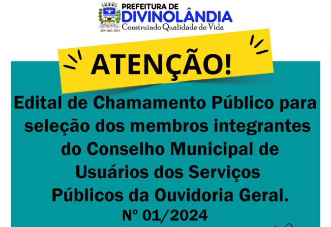 EDITAL DE CHAMAMENTO PÚBLICO nº 01/2024